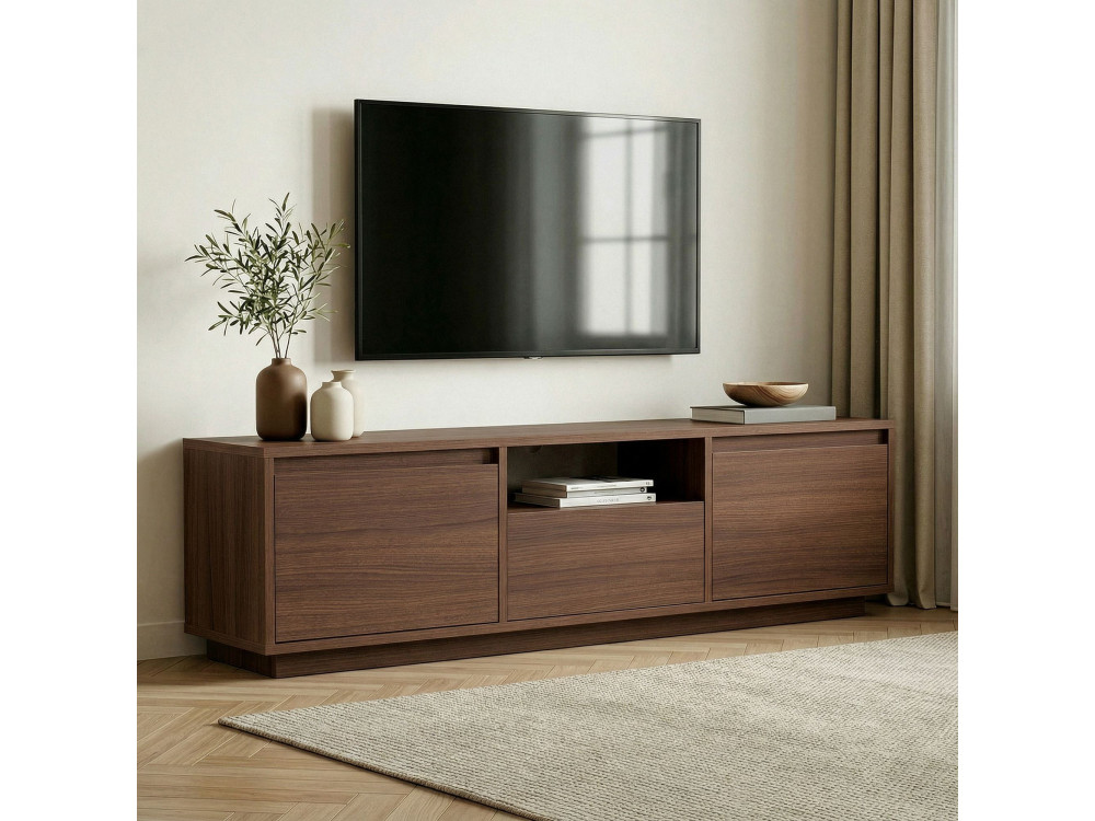 Soporte de TV de madera "Sentinel" - 160 x 30 x 42 cm - Marrón