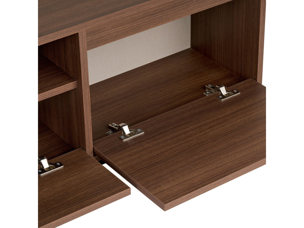 Soporte de TV de madera "Sentinel" - 160 x 30 x 42 cm - Marrón