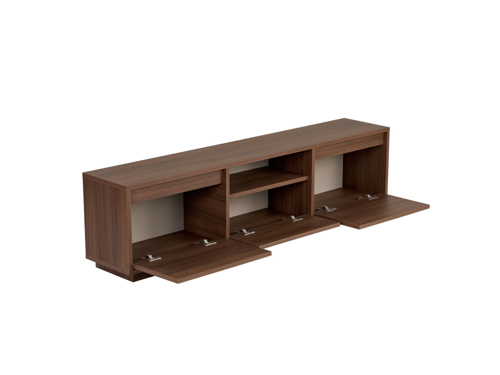 Soporte de TV de madera "Sentinel" - 160 x 30 x 42 cm - Marrón