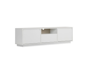 Soporte de TV de madera "Sentinel" - 160 x 30 x 42 cm - Blanco