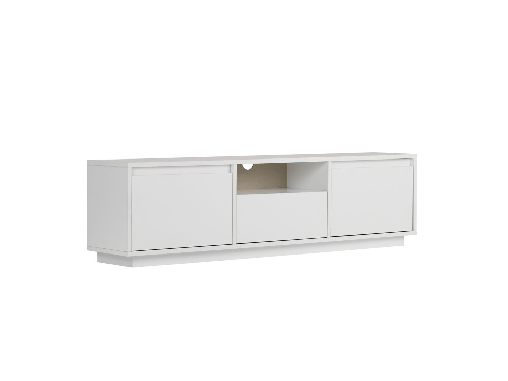 Soporte de TV de madera "Sentinel" - 160 x 30 x 42 cm - Blanco