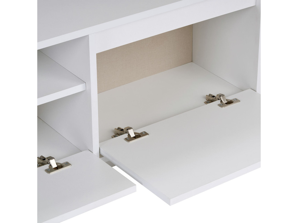 Soporte de TV de madera "Sentinel" - 160 x 30 x 42 cm - Blanco