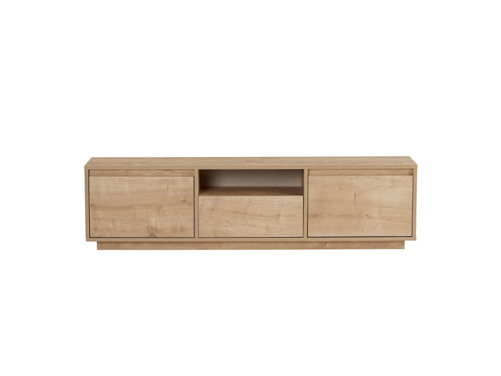 Soporte de TV de madera "Sentinel" - 160 x 30 x 42 cm - Beige