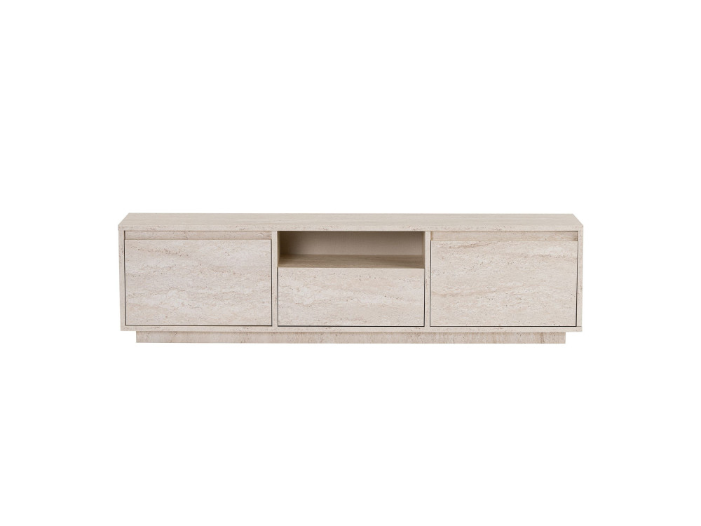 Soporte de TV de madera "Sentinel" - 160 x 30 x 42 cm - Travertino