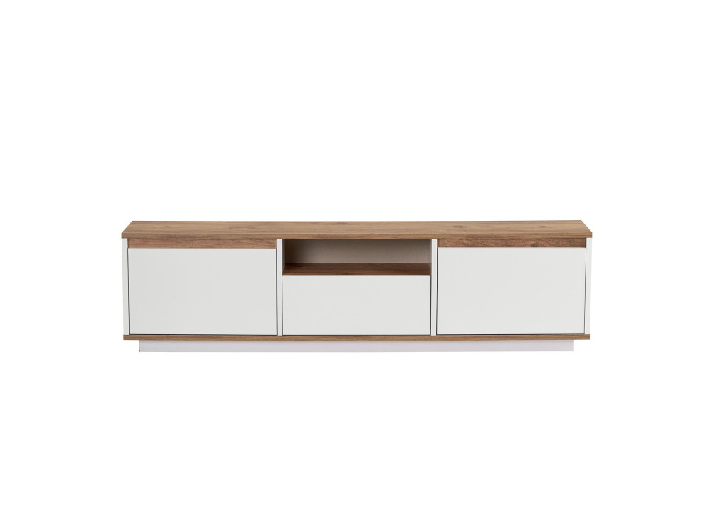 Soporte de TV de madera "Sentinel" - 160 x 30 x 42 cm - Blanco