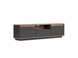 Soporte de TV de madera "Sentinel" - 160 x 30 x 42 cm - Gris antracita