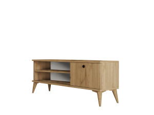 Soporte de TV de madera "Retro" - 120 x 29 x 44 cm - Beige