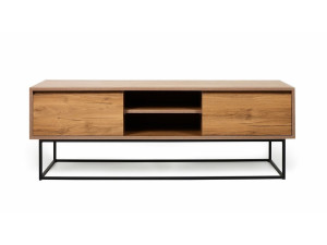 Soporte de TV de madera "Laxus" - 140 x 40 x 50 cm - Marrón
