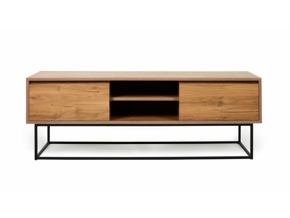 Soporte de TV de madera "Laxus" - 140 x 40 x 50 cm - Marrón