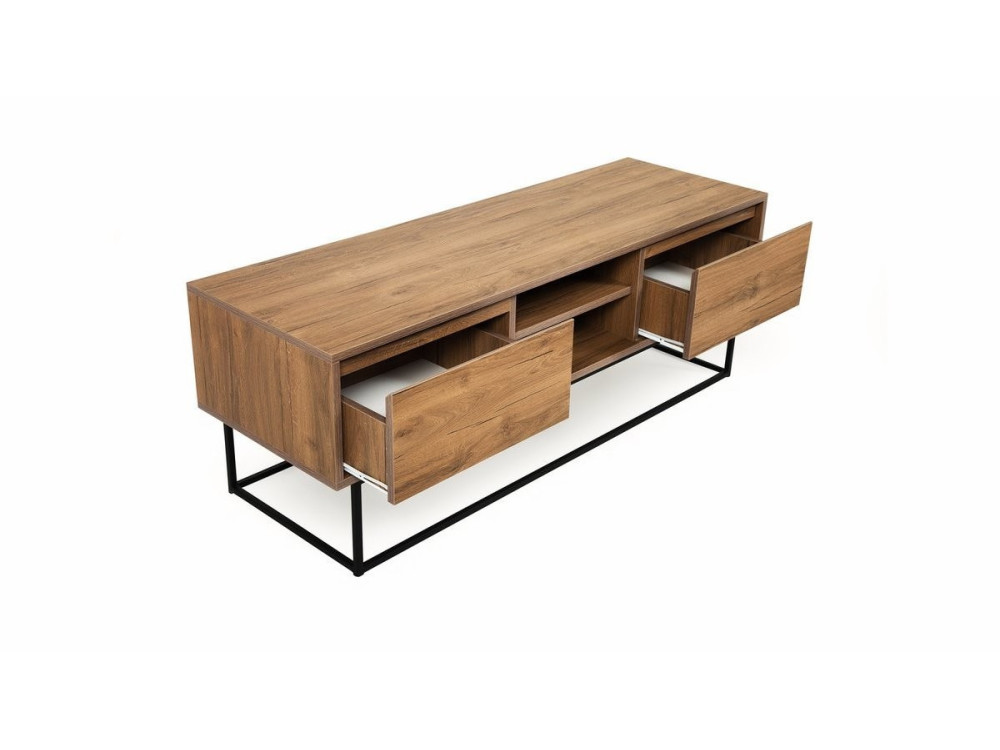 Soporte de TV de madera "Laxus" - 140 x 40 x 50 cm - Marrón