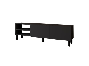 Soporte de TV de madera "River" - 150 x 31,4 x 48,2 cm - Antracita