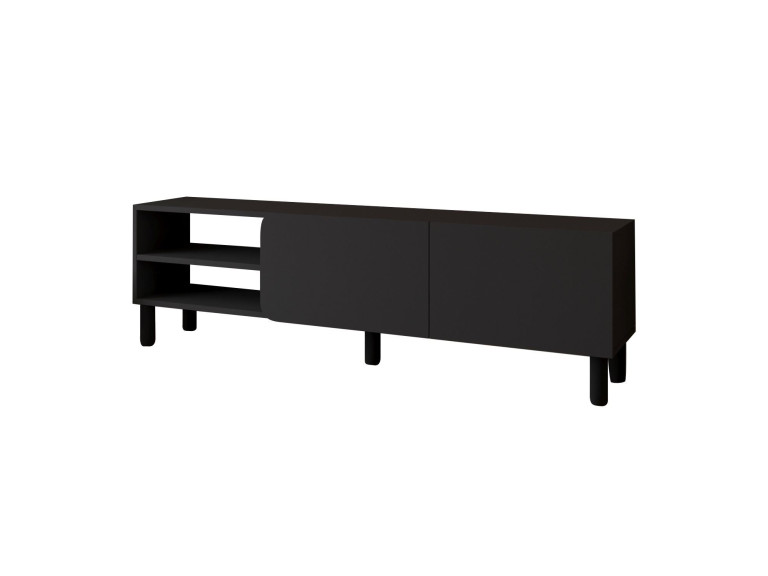 Soporte de TV de madera "River" - 150 x 31,4 x 48,2 cm - Antracita