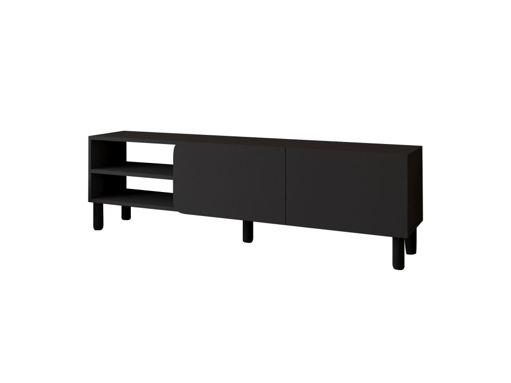 Soporte de TV de madera "River" - 150 x 31,4 x 48,2 cm - Antracita