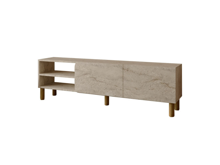 Soporte de TV de madera "River" - 150 x 31 x 48 cm - Travertino