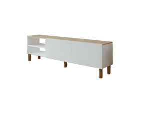 Soporte de TV de madera "River" - 150 x 31 x 48 cm - Blanco