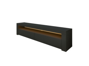 Soporte de TV de madera "Bati" - 150 x 36 x 46 cm - Gris antracita