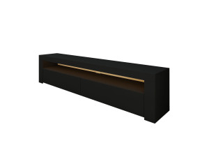 Soporte de TV de madera "Bati" - 150 x 36 x 46 cm - Negro