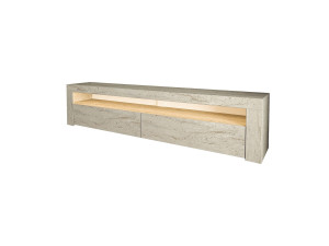 Soporte de TV de madera "Bati" - 150 x 36 x 46 cm - Travertino