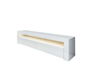Soporte de TV de madera "Bati" - 150 x 36 x 46 cm - Blanco