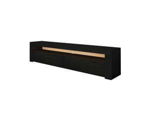 Soporte de TV de madera "Bati" - 150 x 36 x 46 cm - Negro