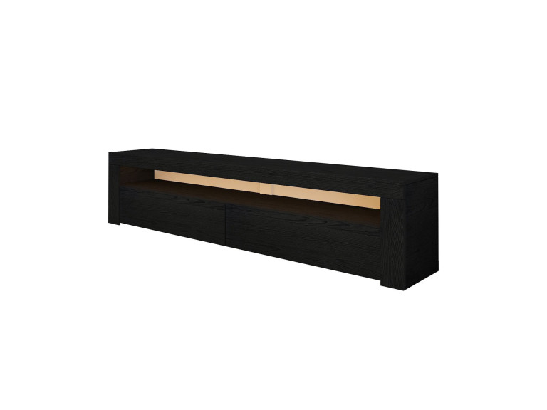 Soporte de TV de madera "Bati" - 150 x 36 x 46 cm - Negro