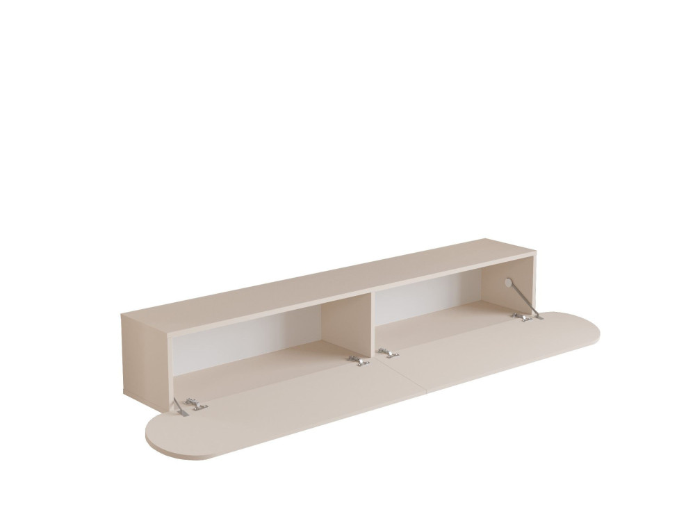 Soporte de TV de madera "LUM1" - 180 x 31 x 29 cm - Crema