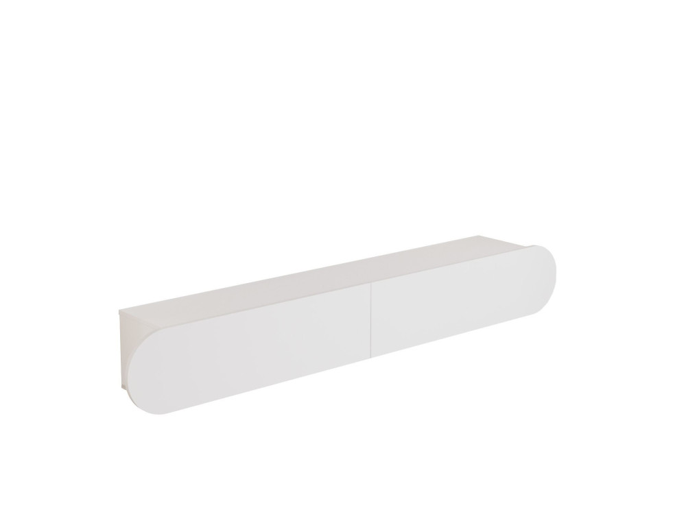 Soporte de TV de madera "LUM1" - 180 x 31 x 29 cm - Blanco