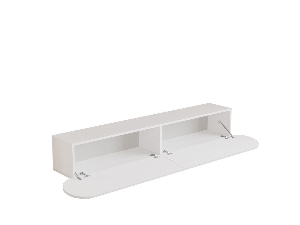 Soporte de TV de madera "LUM1" - 180 x 31 x 29 cm - Blanco