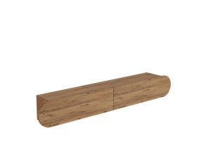 Soporte de TV de madera "LUM1" - 180 x 31 x 29 cm - Marrón