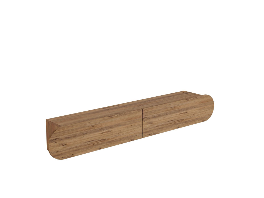 Soporte de TV de madera "LUM1" - 180 x 31 x 29 cm - Marrón