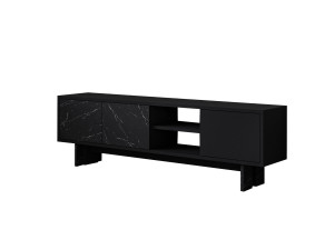 Soporte de TV de madera "Ravello" - 150 x 30 x 45 cm - Negro