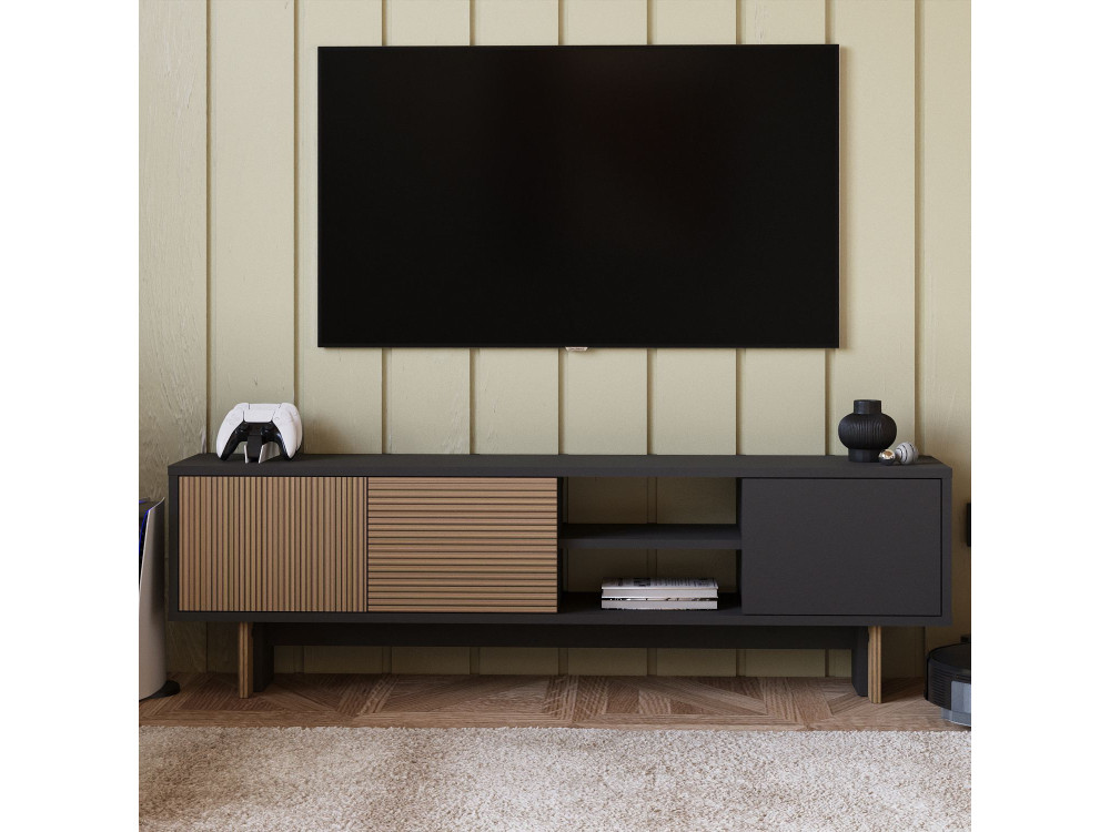 Soporte de TV de madera "Ravello" - 150 x 30 x 45 cm - Marrón