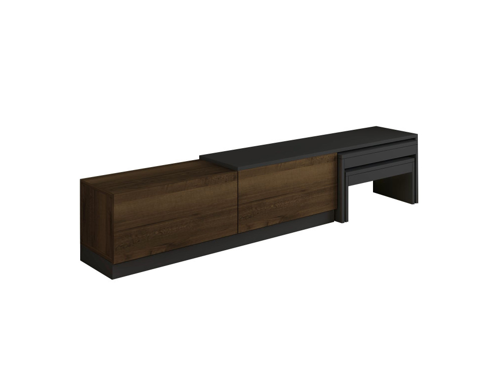 Soporte de TV de madera "Nest" - 180 x 30 x 36 cm - Marrón