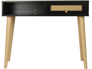 Consola de caña "Marine" - 100 x 29 x 81 cm - Negro