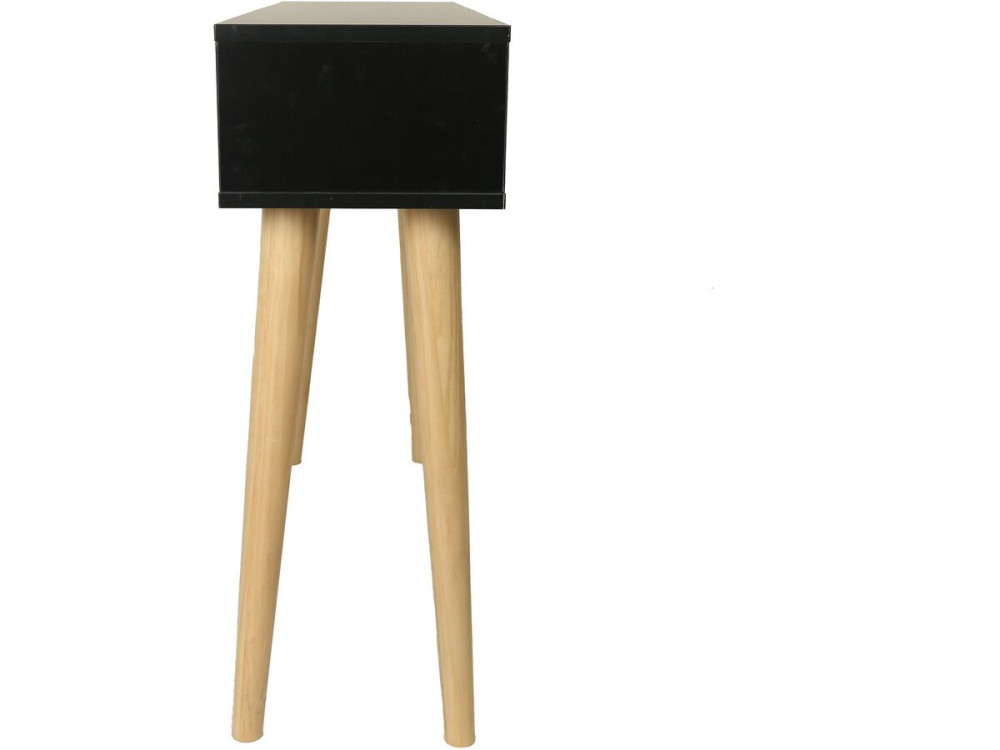 Consola de caña "Marine" - 100 x 29 x 81 cm - Negro