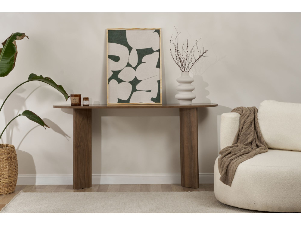 Consola de madera "Sira" - 150 x 35 x 75 cm - Nogal