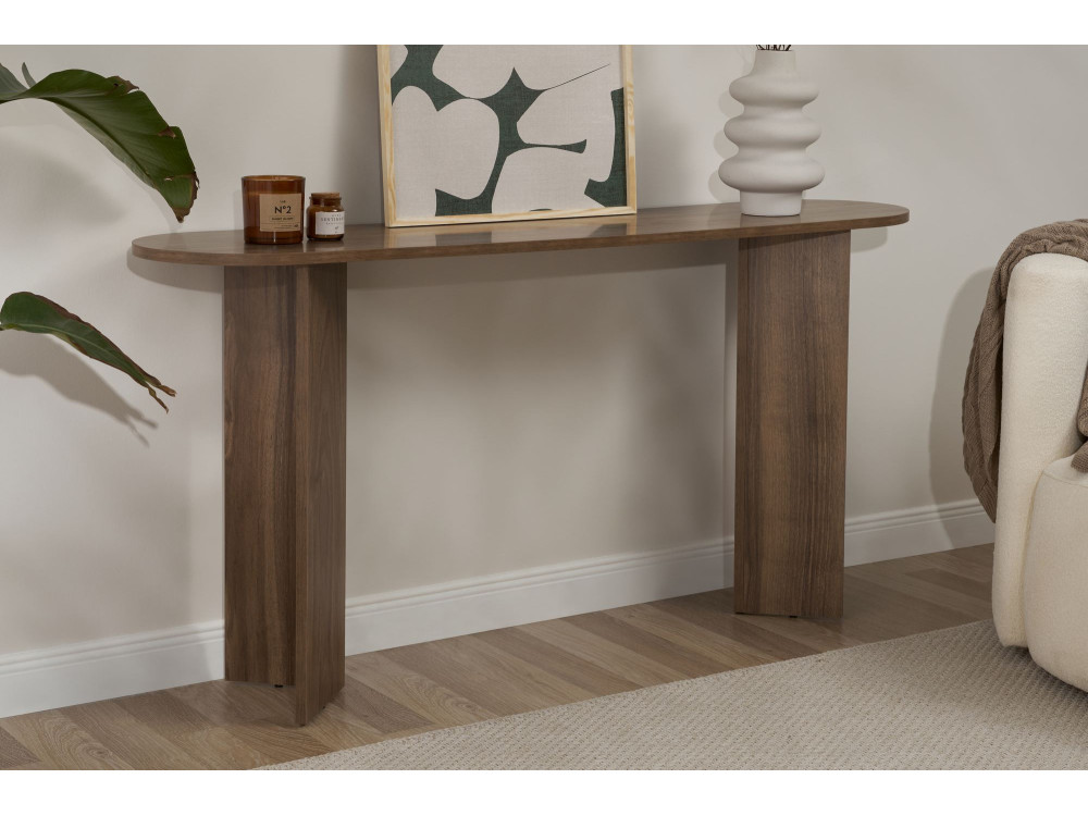 Consola de madera "Sira" - 150 x 35 x 75 cm - Nogal