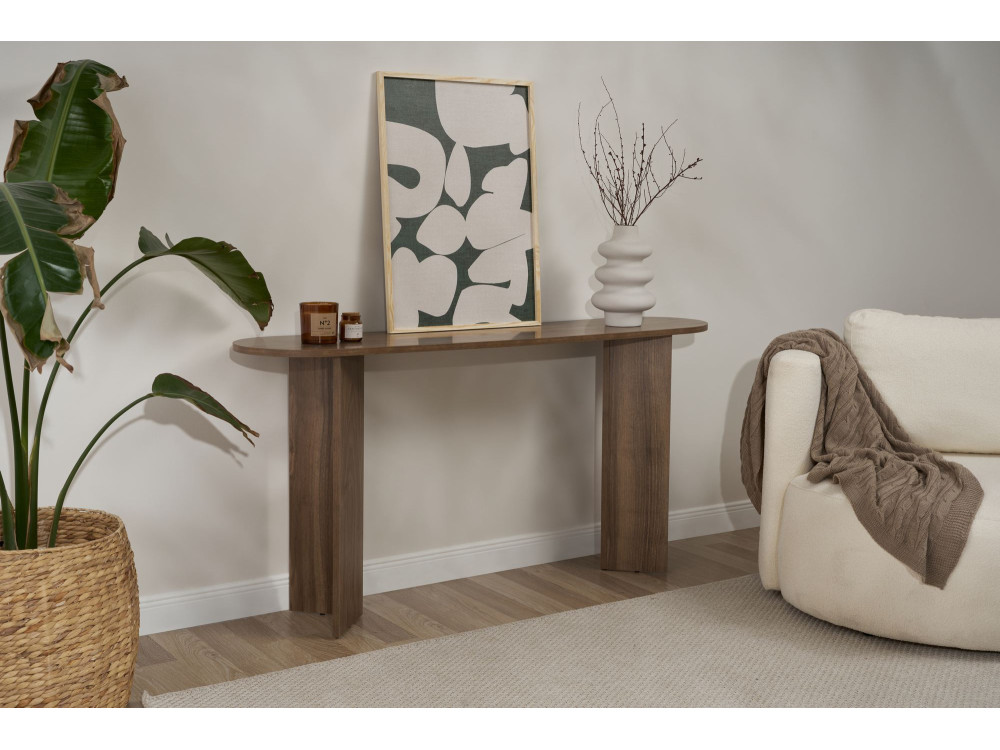Consola de madera "Sira" - 150 x 35 x 75 cm - Nogal