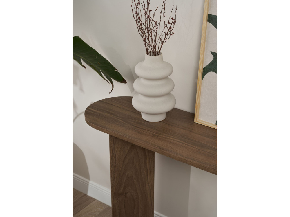 Consola de madera "Sira" - 150 x 35 x 75 cm - Nogal