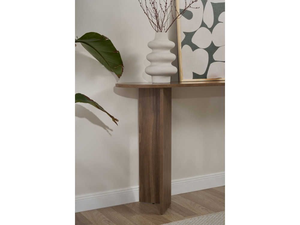 Consola de madera "Sira" - 150 x 35 x 75 cm - Nogal