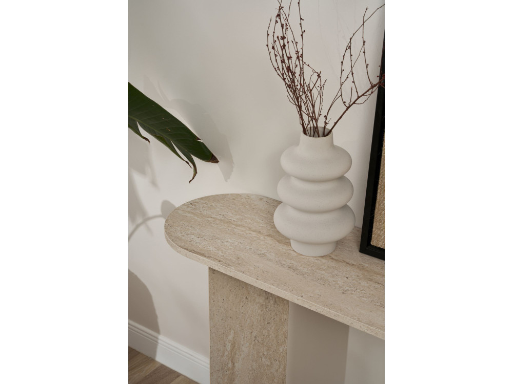 Consola de madera "Sira" - 150 x 35 x 75 cm - Travertino