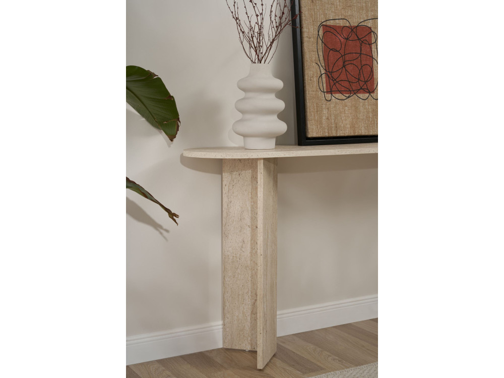 Consola de madera "Sira" - 150 x 35 x 75 cm - Travertino