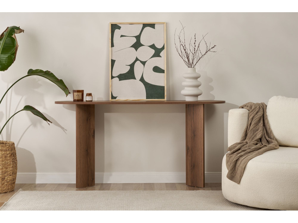 Consola de madera "Sira" - 150 x 35 x 75 cm - Nogal