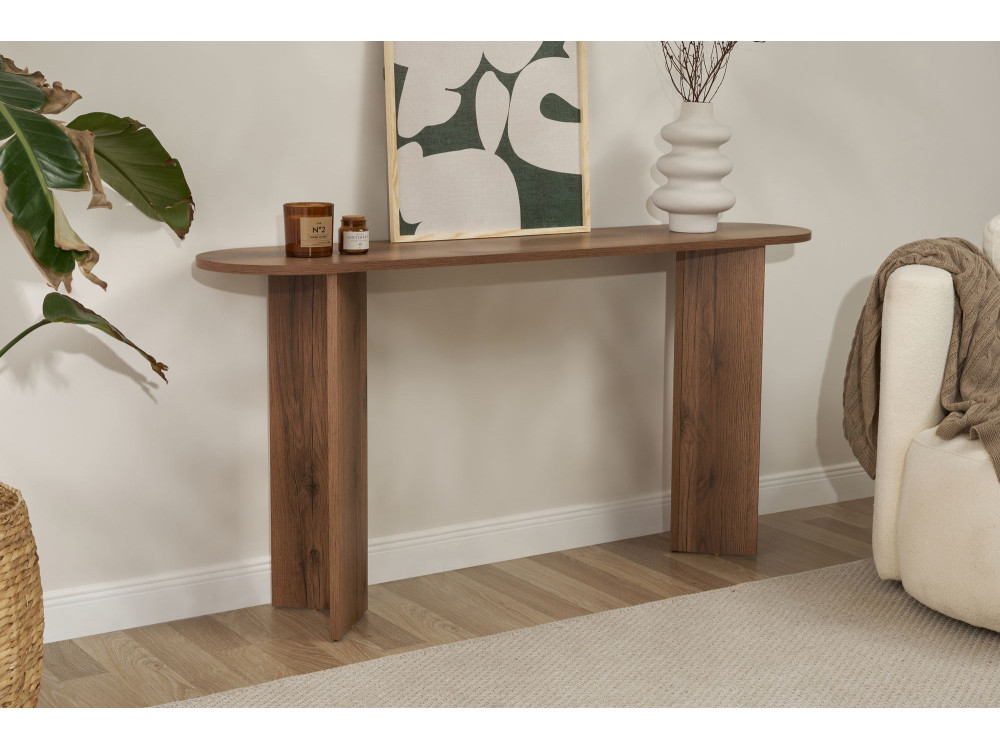 Consola de madera "Sira" - 150 x 35 x 75 cm - Nogal