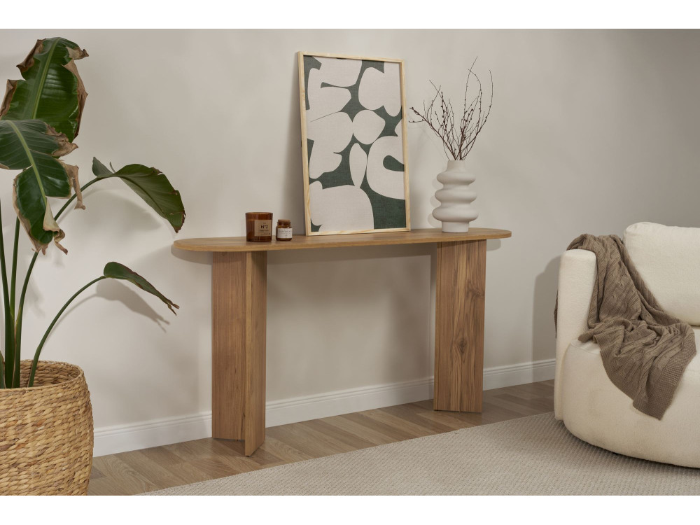 Consola de madera "Sira" - 150 x 35 x 75 cm - Roble