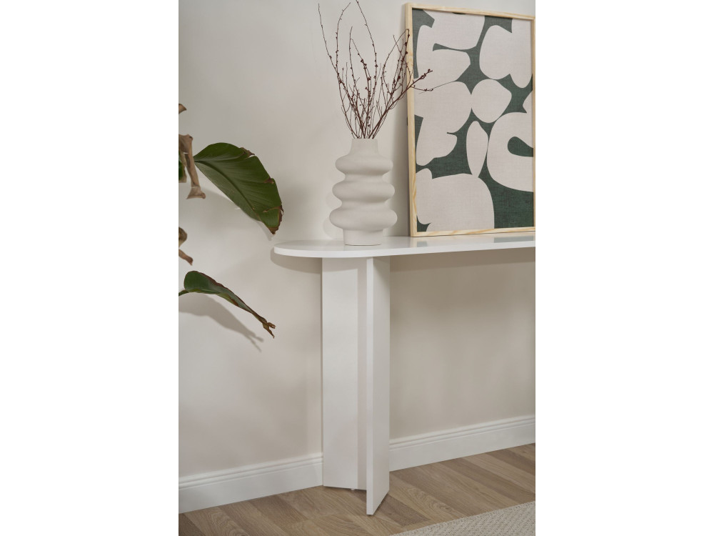 Consola de madera "Sira" - 150 x 35 x 75 cm - Blanco
