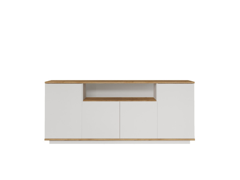 Aparador de madera "FR15" - 180 x 44 x 75 cm - Pino Atlántico Blanco
