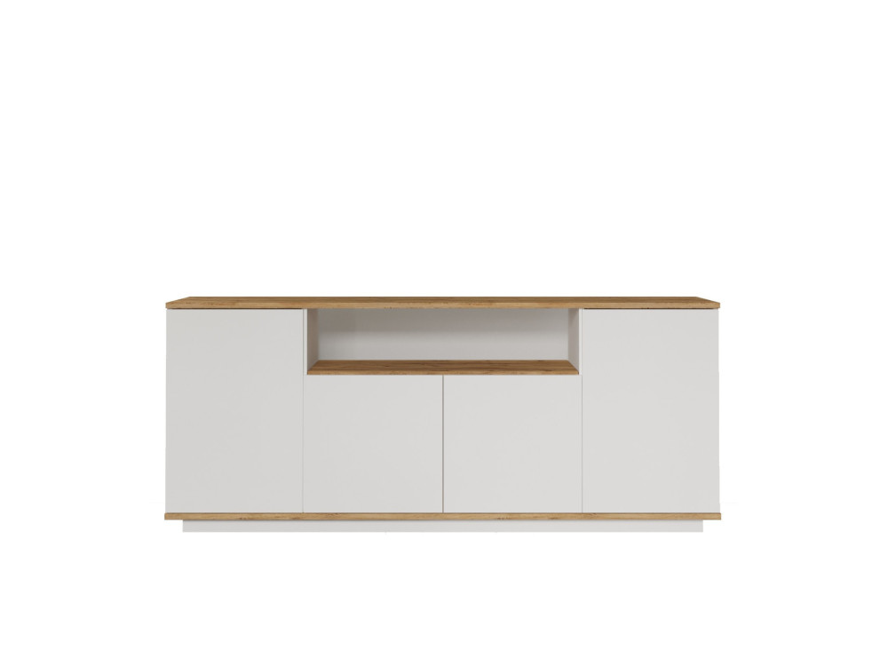 Aparador de madera "FR15" - 180 x 44 x 75 cm - Pino Atlántico Blanco