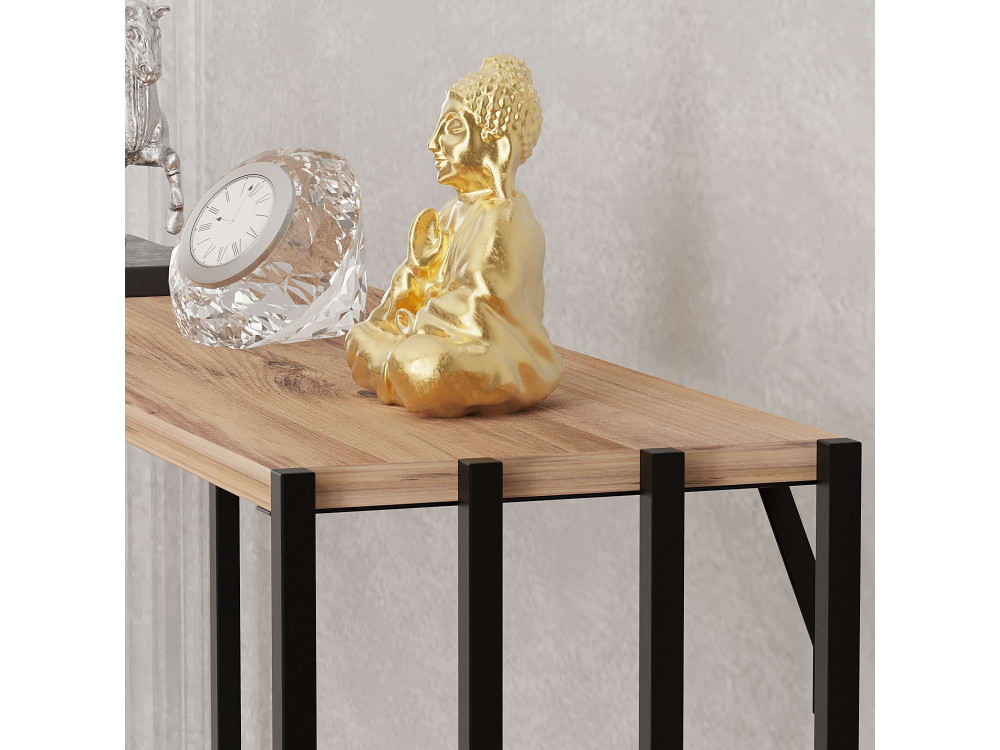 Consola de madera "Verona" - 90 x 26 x 74 cm - Pino negro atlántico