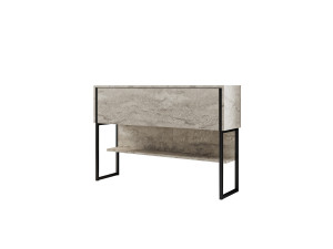 Consola de madera "Luxe" - 120 x 30 x 80 cm - Travertino negro